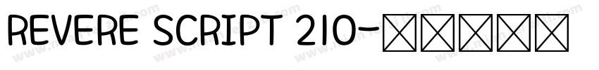 REVERE SCRIPT 210字体转换